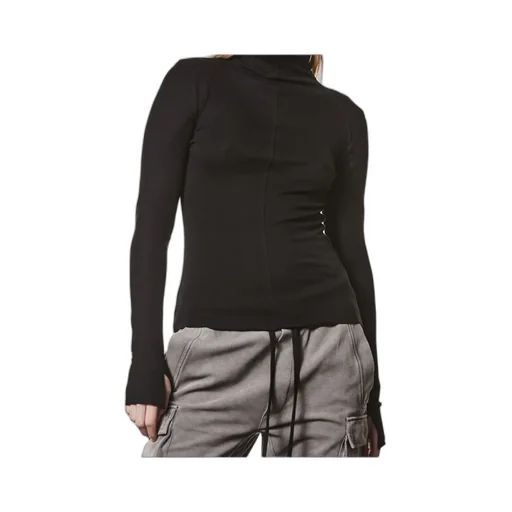 High-Neck Long-Sleeve T-Shirt