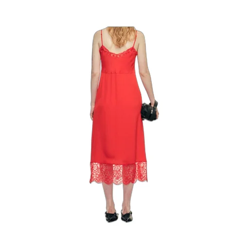 Lace-Trim Midi Slip Dress