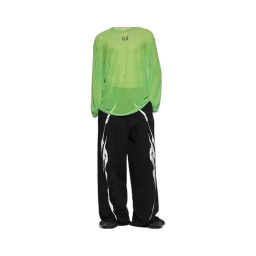 Graphic-Print Trousers