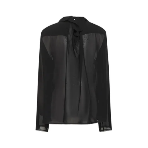 Asymmetric-Collar Shirt