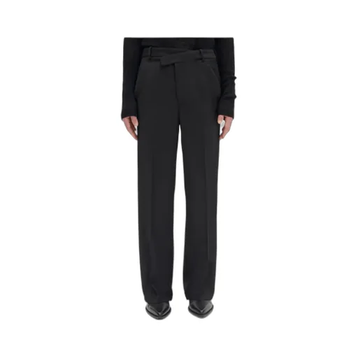 Wrap-Front Wool Pants