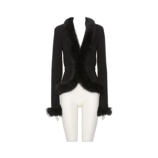 Long-Sleeve Knitted Jacket