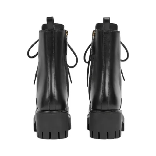 Gucci Gg Lace-Up Ankle Boots