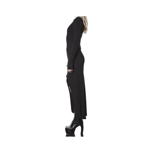 Slim Fit Viscose Blend Stretch Crepe Crew Neck Maxi Dress €219.00