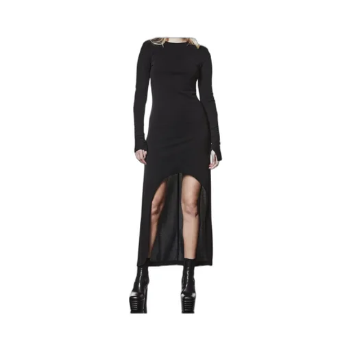 Slim Fit Viscose Blend Stretch Crepe Crew Neck Maxi Dress €219.00