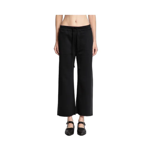 Side-Stripe Raw-Edge Track Pants