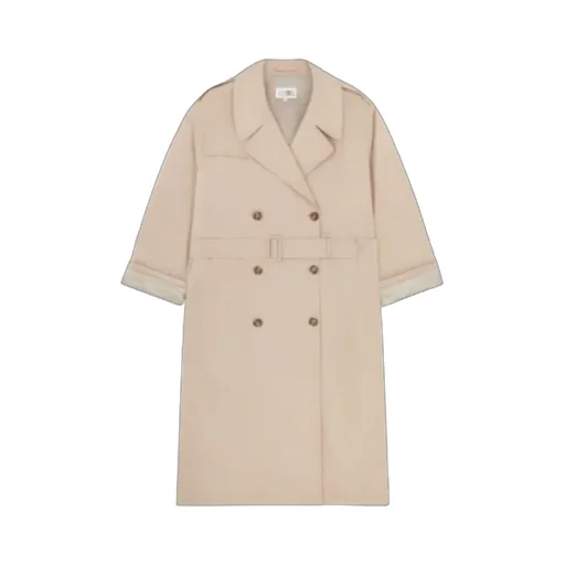 Mm6 Maison Margiela Double-Breasted Oversized Trench Coat