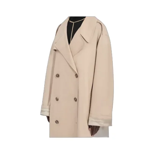 Mm6 Maison Margiela Double-Breasted Oversized Trench Coat