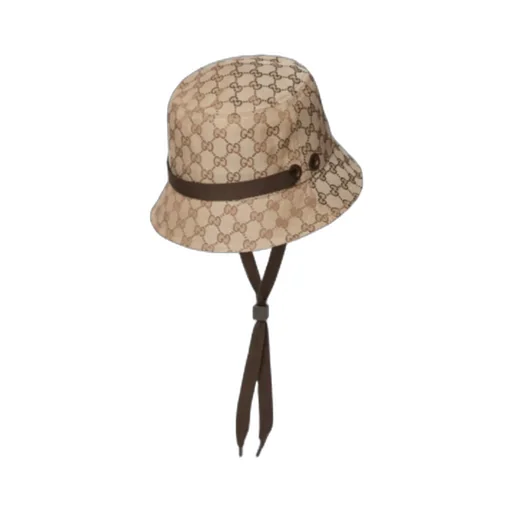 Gg Canvas Bucket Hat With Tie