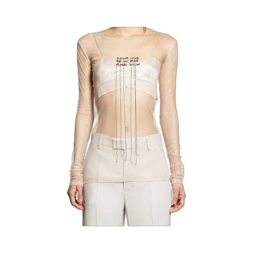 Angel Divine Tulle Long-Sleeve Top