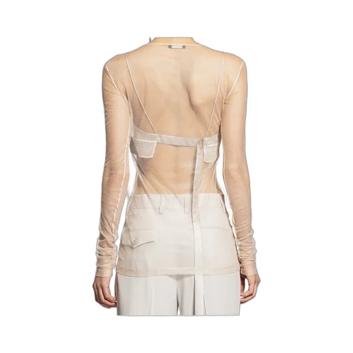 Angel Divine Tulle Long-Sleeve Top
