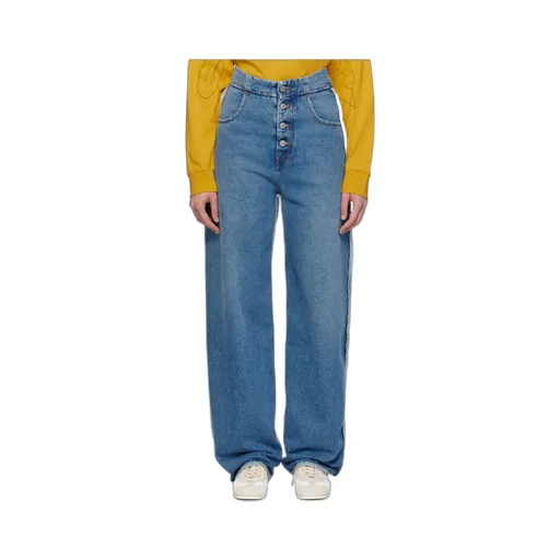 Button-Fastening Jeans