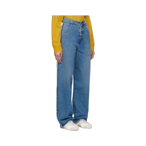 Button-Fastening Jeans