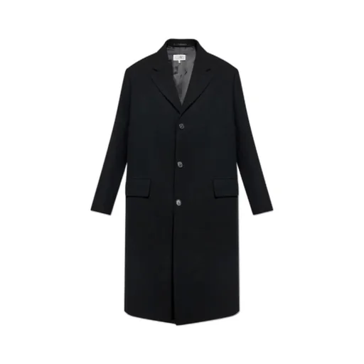Mm6 Maison Margiela Straight Hem Buttoned Coat