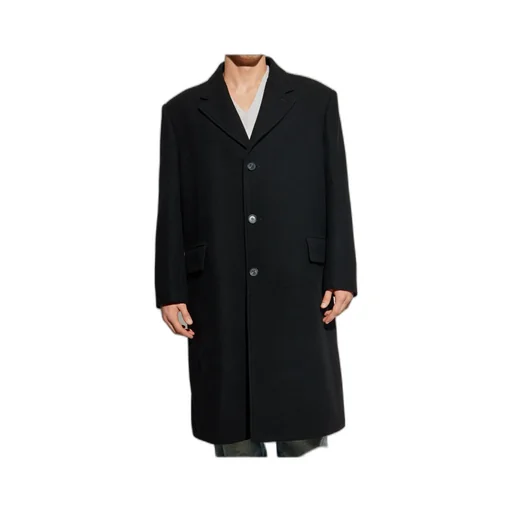 Mm6 Maison Margiela Straight Hem Buttoned Coat