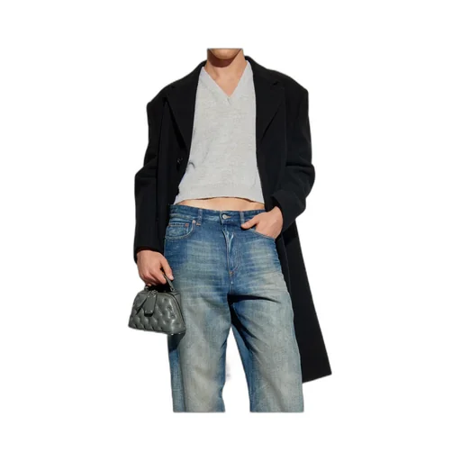 Mm6 Maison Margiela Straight Hem Buttoned Coat
