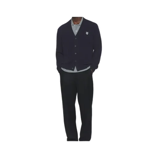 Fox Head-Embroidered Cardigan
