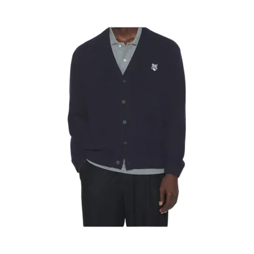 Fox Head-Embroidered Cardigan