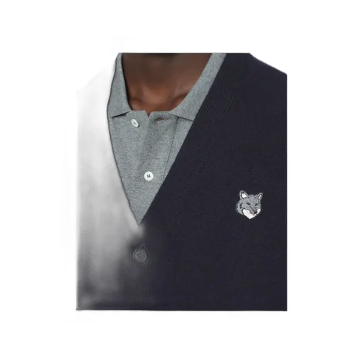 Fox Head-Embroidered Cardigan
