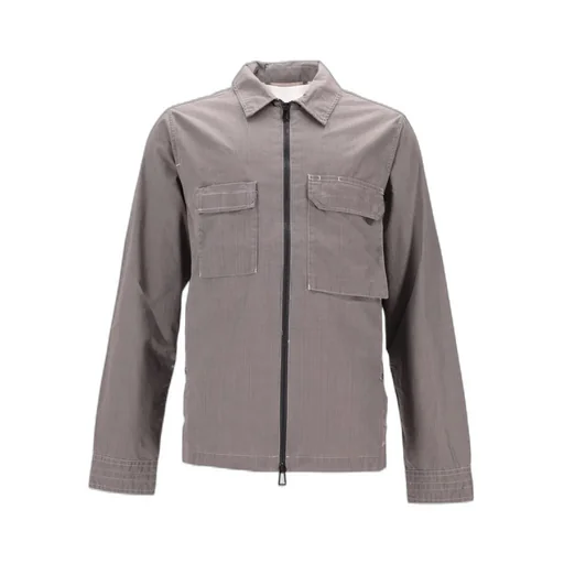 Zipped Cotton Shirt Jacket