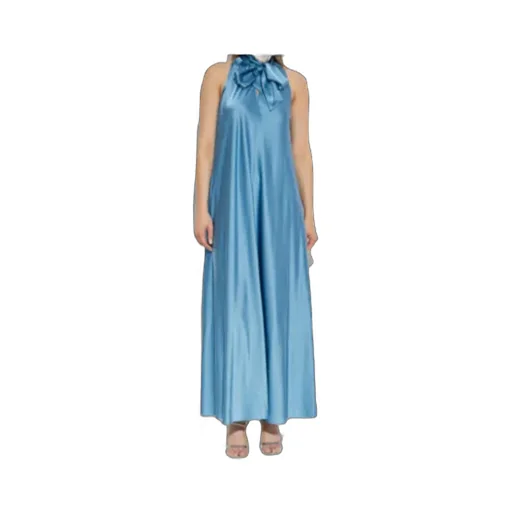 Bow-Neck Sleeveless Maxi Dress