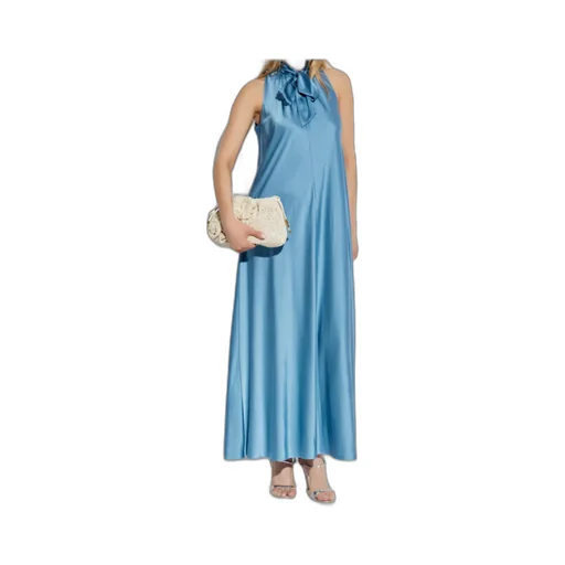 Bow-Neck Sleeveless Maxi Dress