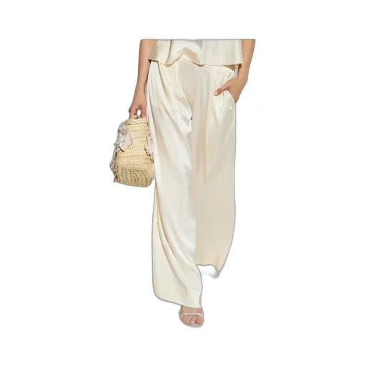 Pleated Straight-Leg Trousers