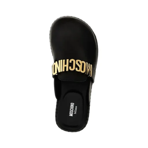 Moschino Birky Logo Lettering Sabots