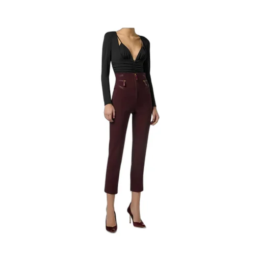Elisabetta Franchi Draped CrÊPe Jersey Bodysuit