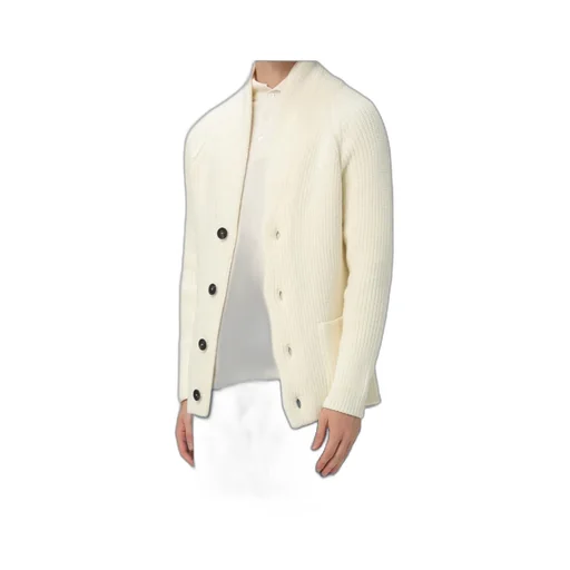 Shawl-Collar Button Cardigan
