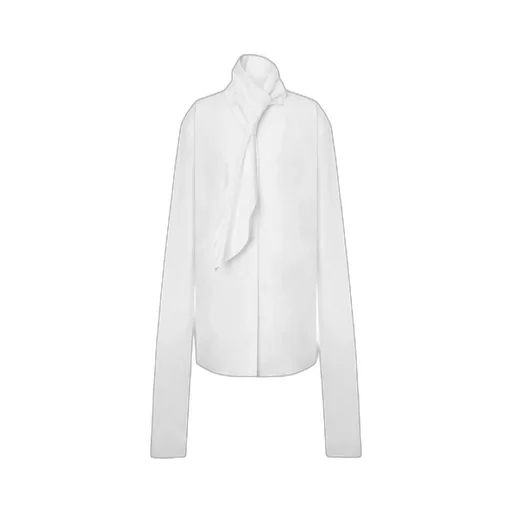 Alberta Ferretti Knot Tie Detailed Poplin Shirt