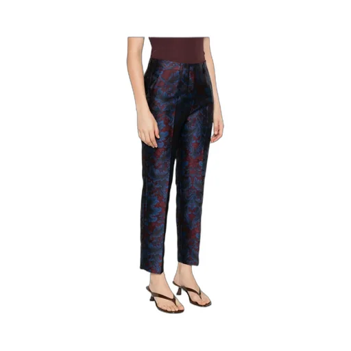 Silk-Blend Jacquard Cigarette Trousers