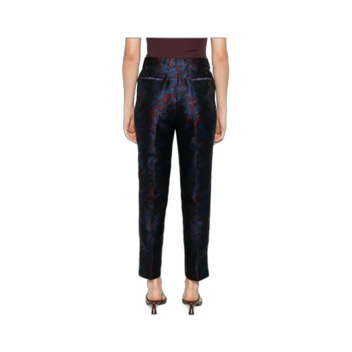 Silk-Blend Jacquard Cigarette Trousers