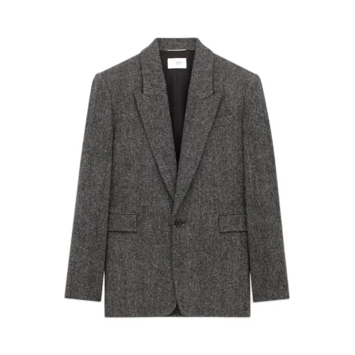 Saint Laurent Single-Breasted Long-Sleeved Jacket