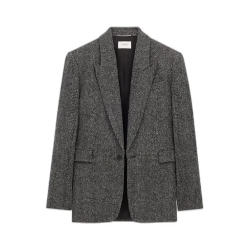 Saint Laurent Single-Breasted Long-Sleeved Jacket