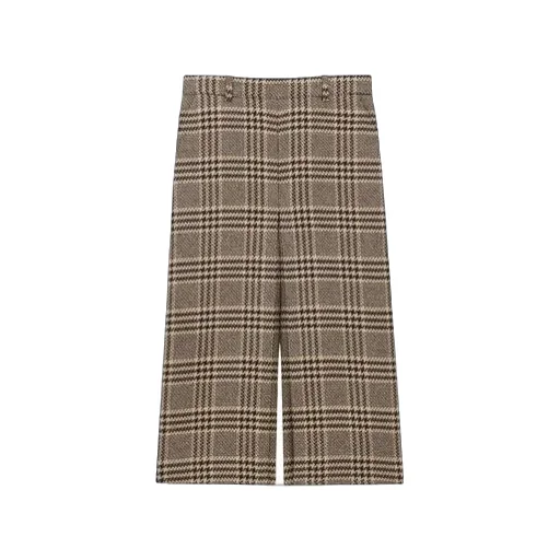 Saint Laurent Checked Mid-Rise Culottes
