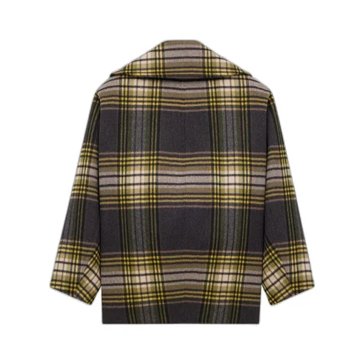 Saint Laurent Tartan Double-Breasted Coat