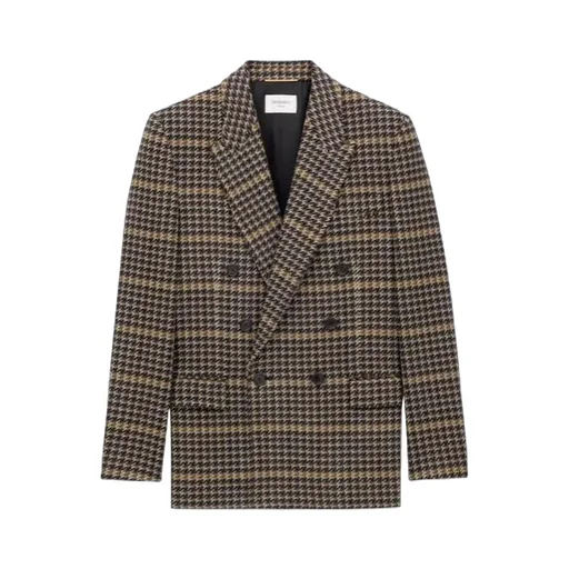 Saint Laurent Double-Breasted Long-Sleeved Jacket