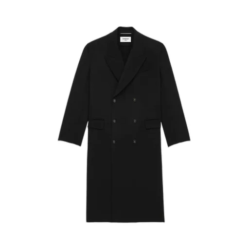 Saint Laurent Double-Breasted Long Coat