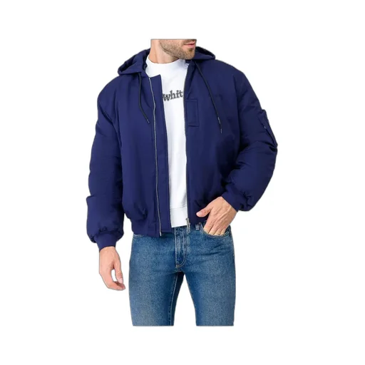 Embroidered Logo Hooded Jacket