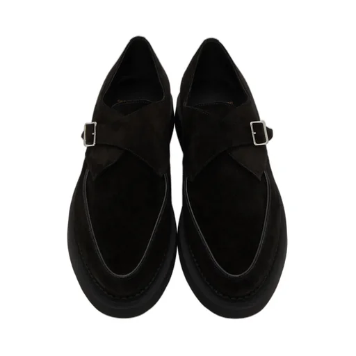 Buckle-Fastening Almond-Toe Loafers