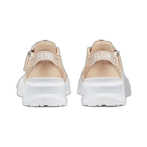 Pink Leather Low-Tops