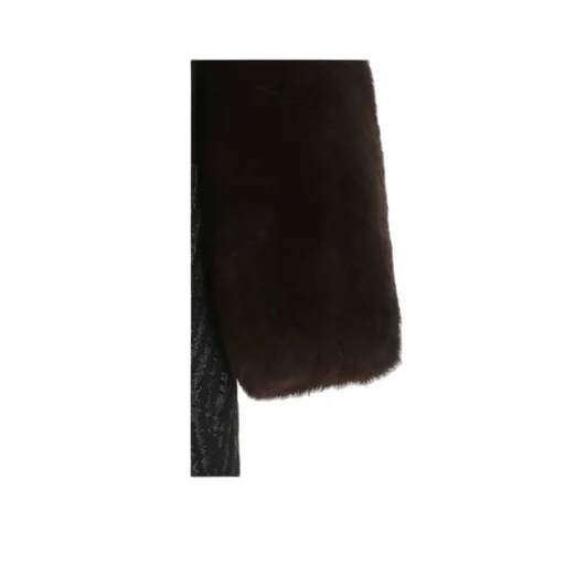 Saint Laurent Fur Sleeve Detail Dress