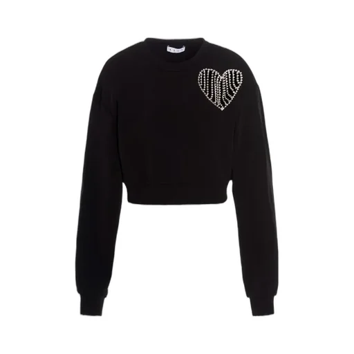 Crystal-Embellished Cut-Out Sweatshirt