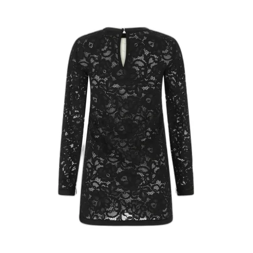 Saint Laurent Frill Detail Lace Dress