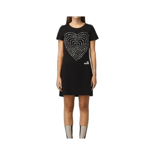3D Heart Cotton-Jersey Dress