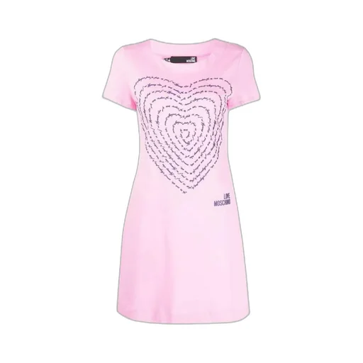 3D-Heart Jersey T-Shirt Dress