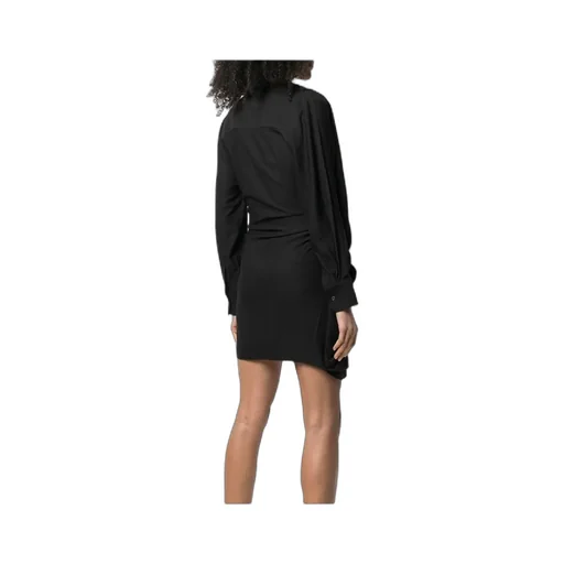 Jacquemus Bahia V-Neck Draped Mini Dress