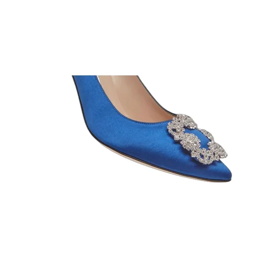 Satin Jewelry Buckle High Heels