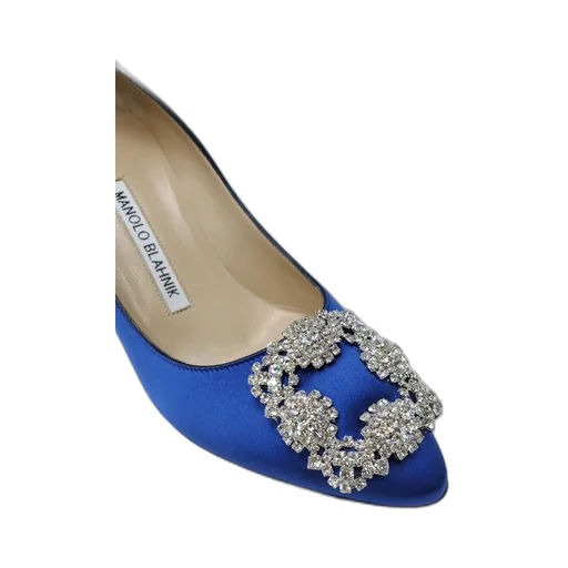 Satin Jewelry Buckle High Heels